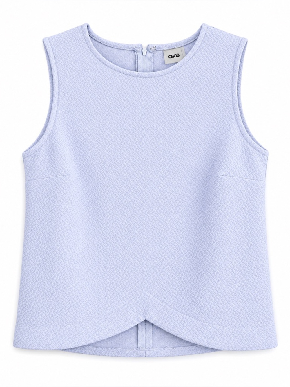ASOS Light Blue Crop Texured Tank Top